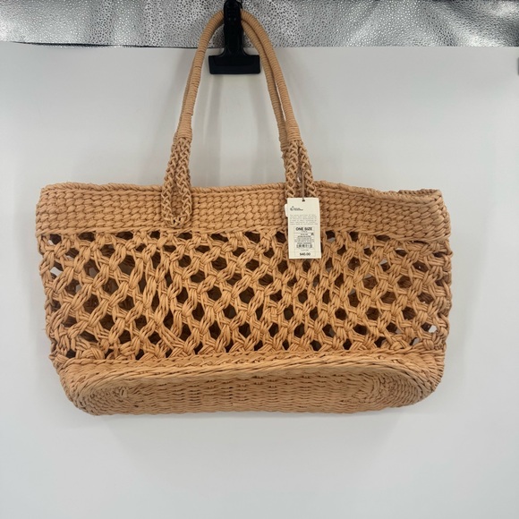A New Day Target Large Tan Woven Straw Tote Bag - Picture 5 of 10